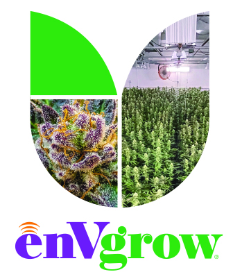 enVgrow flower with cannabis flower and enVgrow logo