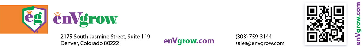 enVgrow footer and contact information